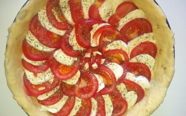 Tarte tomates mozzarella maison
