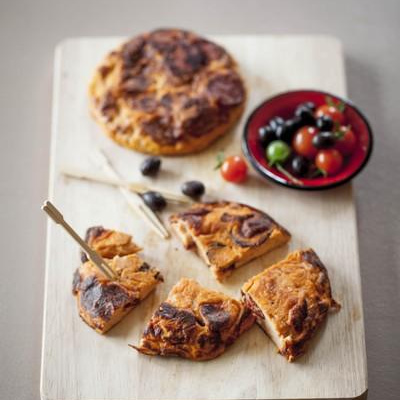 Tortilla au Tomacouli et chorizo