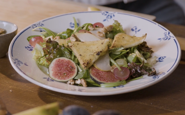 salade d'automne bricks au chèvre