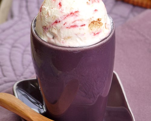 Glace cheesecake au citron & fraise