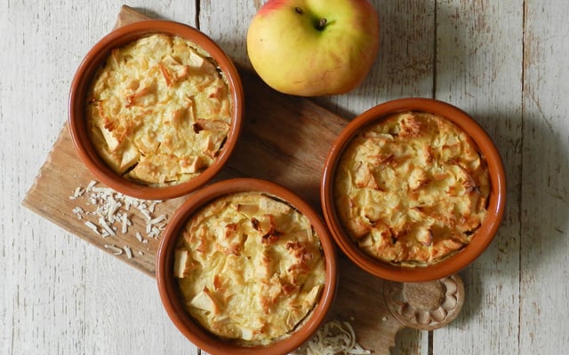 Clafoutis individuels pomme noix de coco