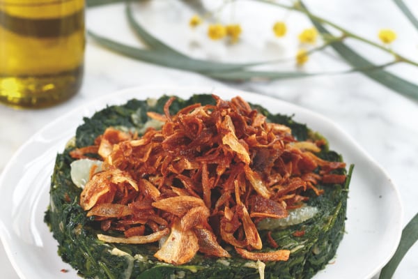 Hindbe (épinards, oseille et oignons à la libanaise)