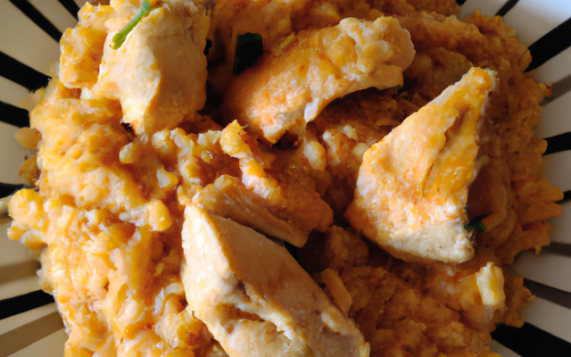 Risotto au poulet épicé