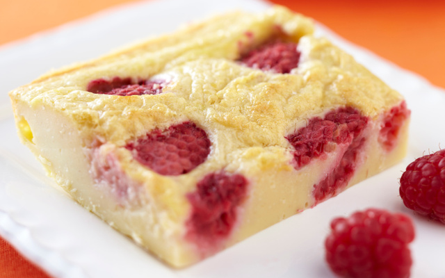 Clafoutis framboises gingembre