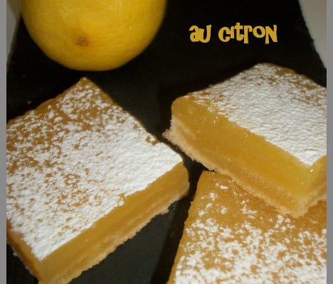 Carrés au citron acidulés