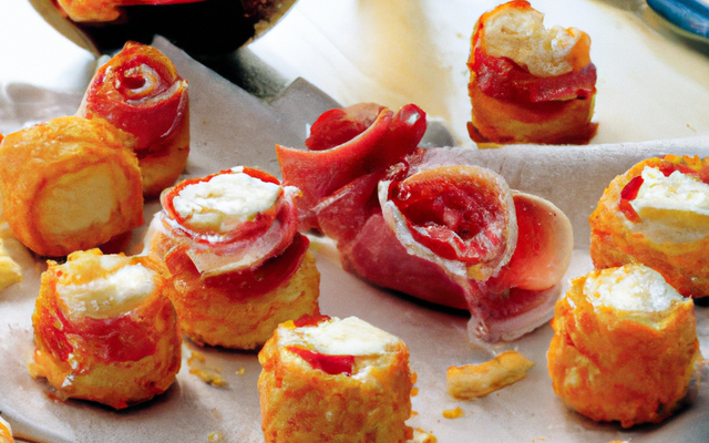 Bouchées croustillantes jambon et fromage