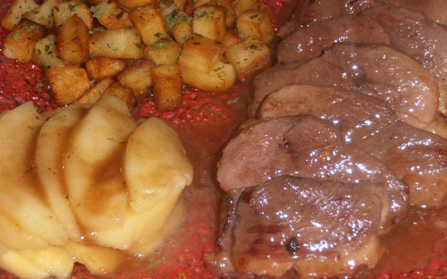 Magret au miel et au cidre