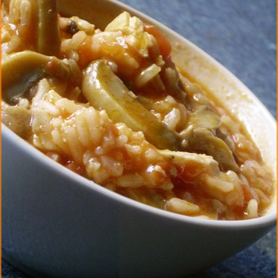 Risotto aux boulettes de viande