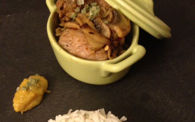 Wok de dinde forestière