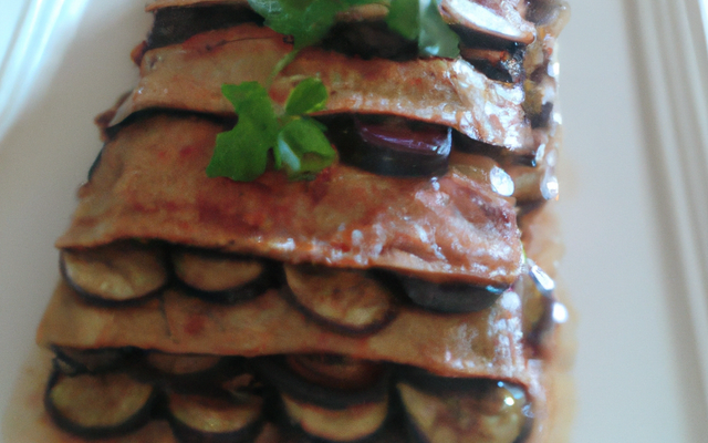 Feuilleté coulis d'aubergine