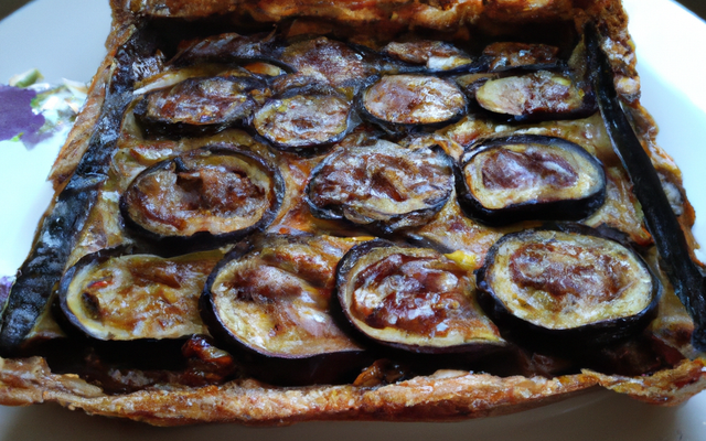 tarte à l'aubergine et aux pignons
