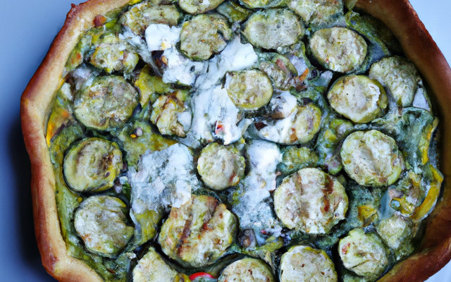 Tarte fine facile aux courgettes, chèvre et pesto