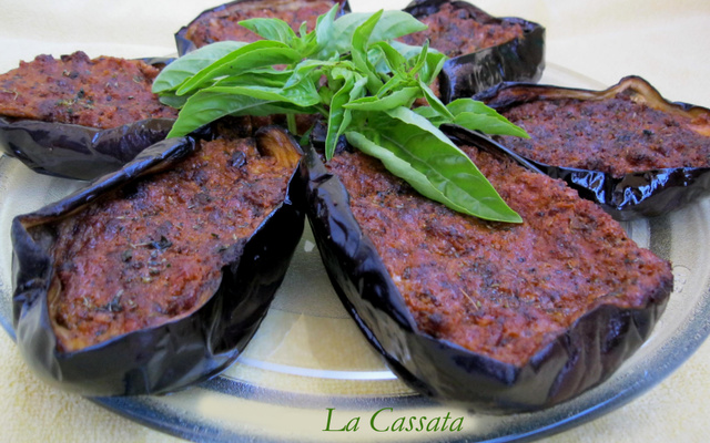 Aubergines farcies rapides