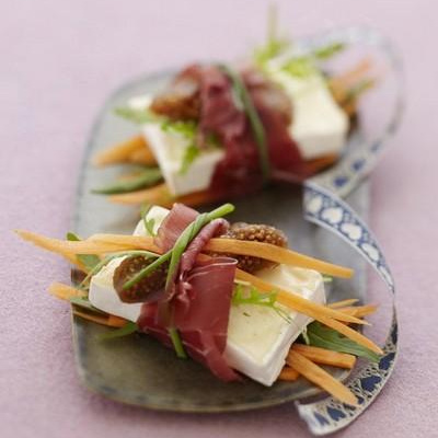 Bouchée gourmande de Caprice des Dieux et bresaola