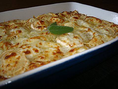 Spaghettis aux lardons et au chèvre