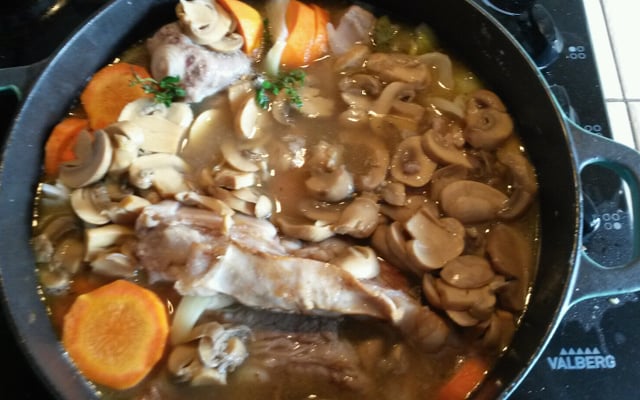 Blanquette de veau aux champignons et carottes