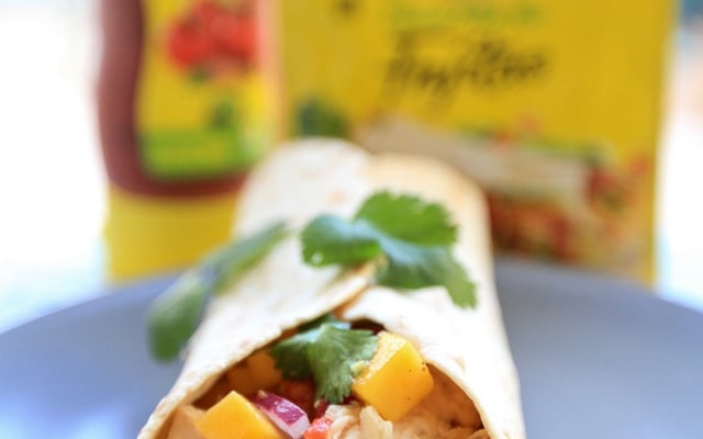 Fajitas au poulet et à la mangue