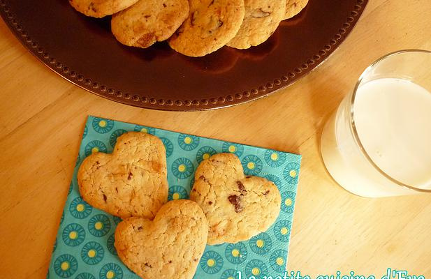 Cookies cœur aux pépites de chocolat