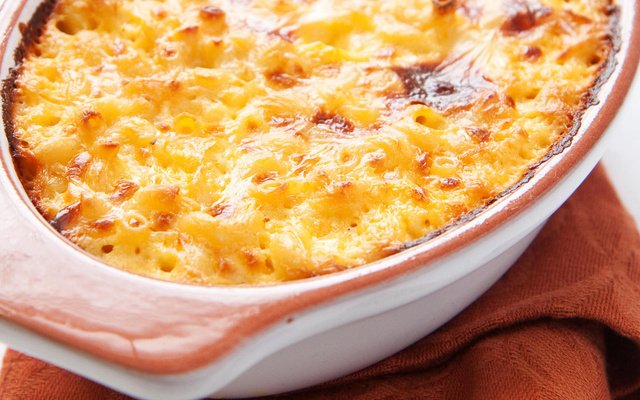 Gratin de pâtes au Bresse Bleu