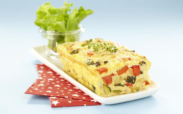 Terrine de courgettes et poivrons rouges