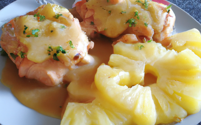 Poulet à l'ananas sauce aigre-douce