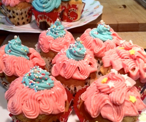 Cupcakes vanille topping vanille