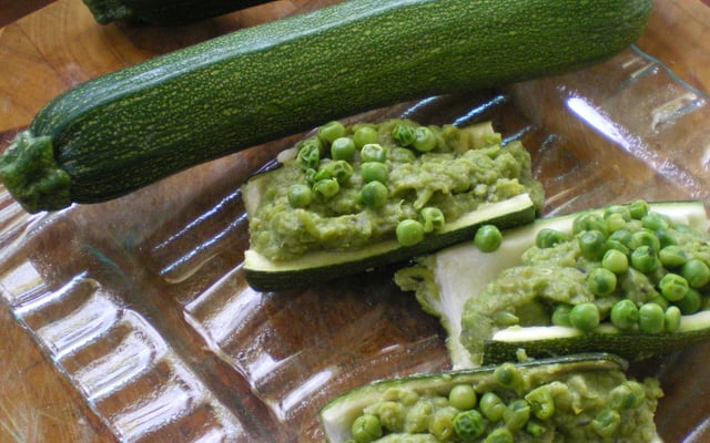 Courgettes farcies au roquefort