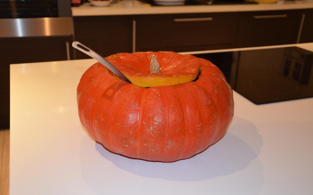 Soupe de citrouille à la châtaigne