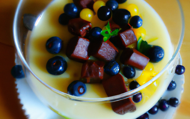 Myrtilles et chocolat blanc pour une panna cotta double saveur