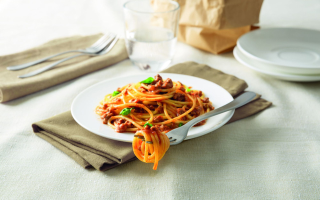 Spaghetti 3 minuti Barilla à la sauce bolognese riche