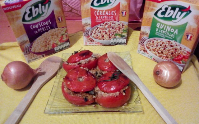 Tomates farcies au Quinoa et Lentilles