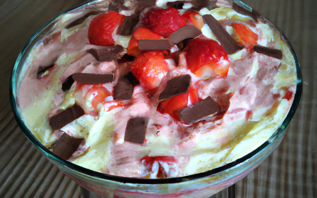 Triffle rhubarbe fraise au chocolat blanc