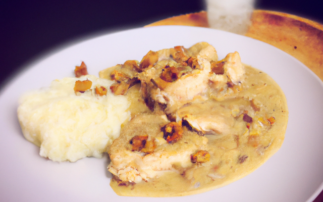 Poulet à la citronnelle, noix de cajou et lait de coco