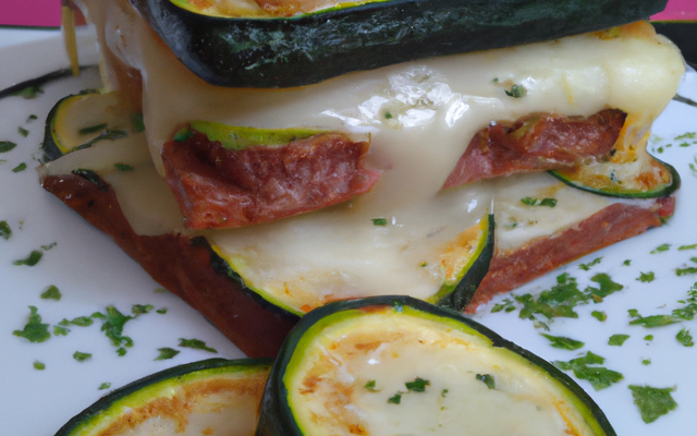 Croque monsieur aux courgettes