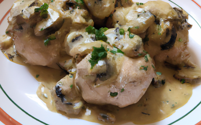Champignons de Paris farcis au poulet et sa sauce