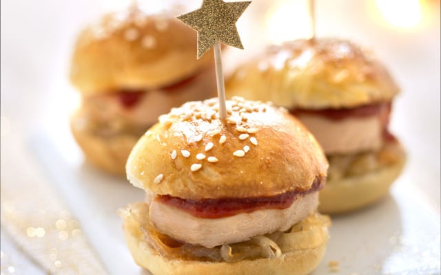 Burger de foie gras au confit de figues et noix