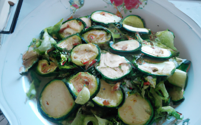 Courgettes en salade peu calorique