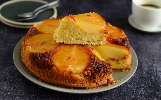 Gâteau renversé aux poires