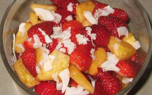 Salade de fraises exotiques