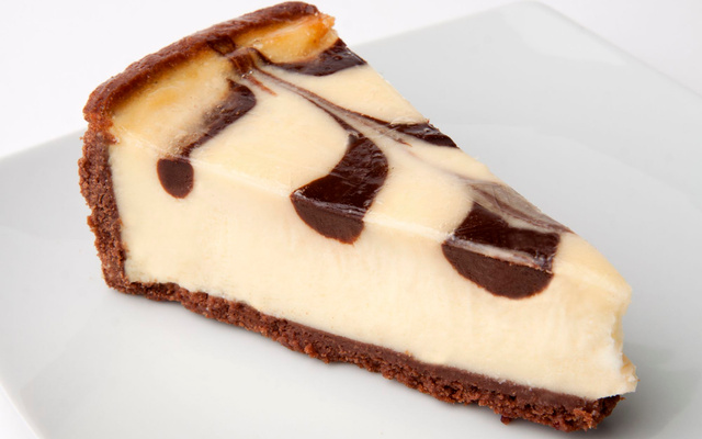 Cheescake zébré au chocolat