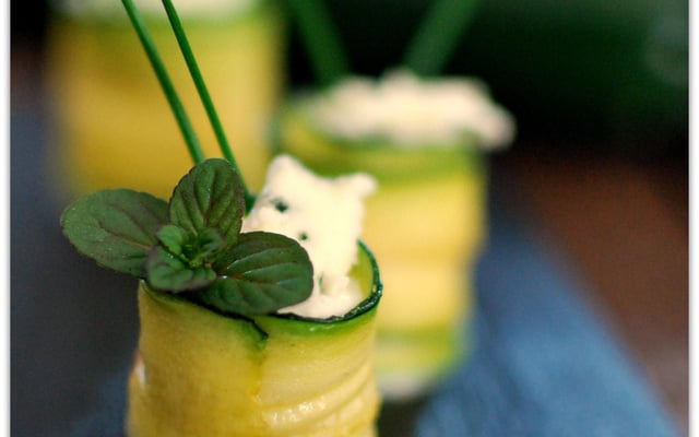 Roulés Courgette-Roquefort