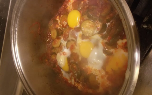 Tajine de courgette aux œufs