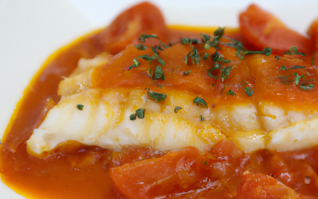 Dos de cabillaud au concassé de tomate épicé