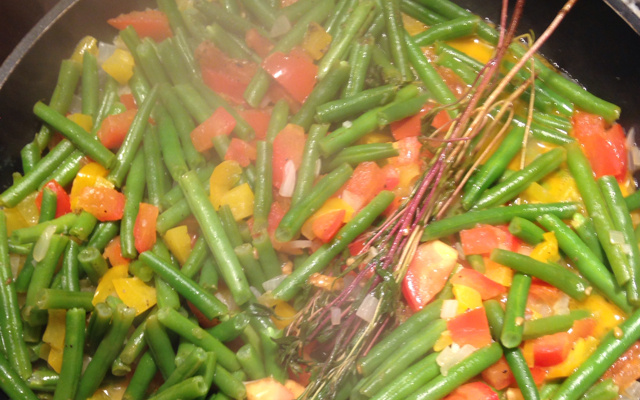 Haricots verts à la tomate