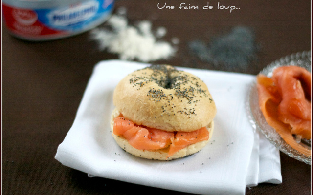 Bagels au saumon fumé et fromage frais