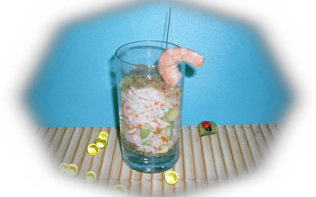 Verrine avocat et surimi