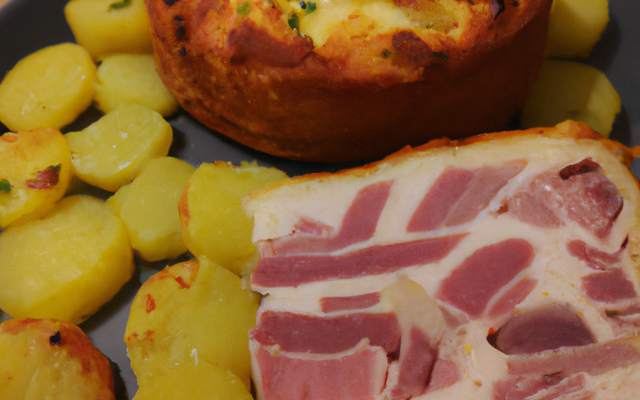 Cake jambon camembert et pommes de terre