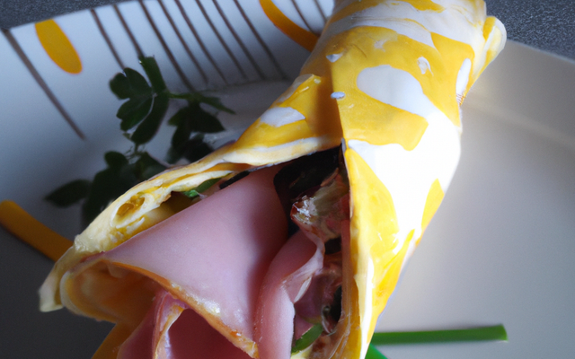 Wrap d'omelette jambon