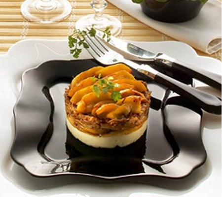 Parmentier de confit de canard aux pommes