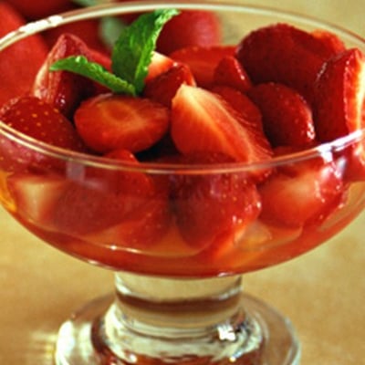 Soupe de fraises à l'orange